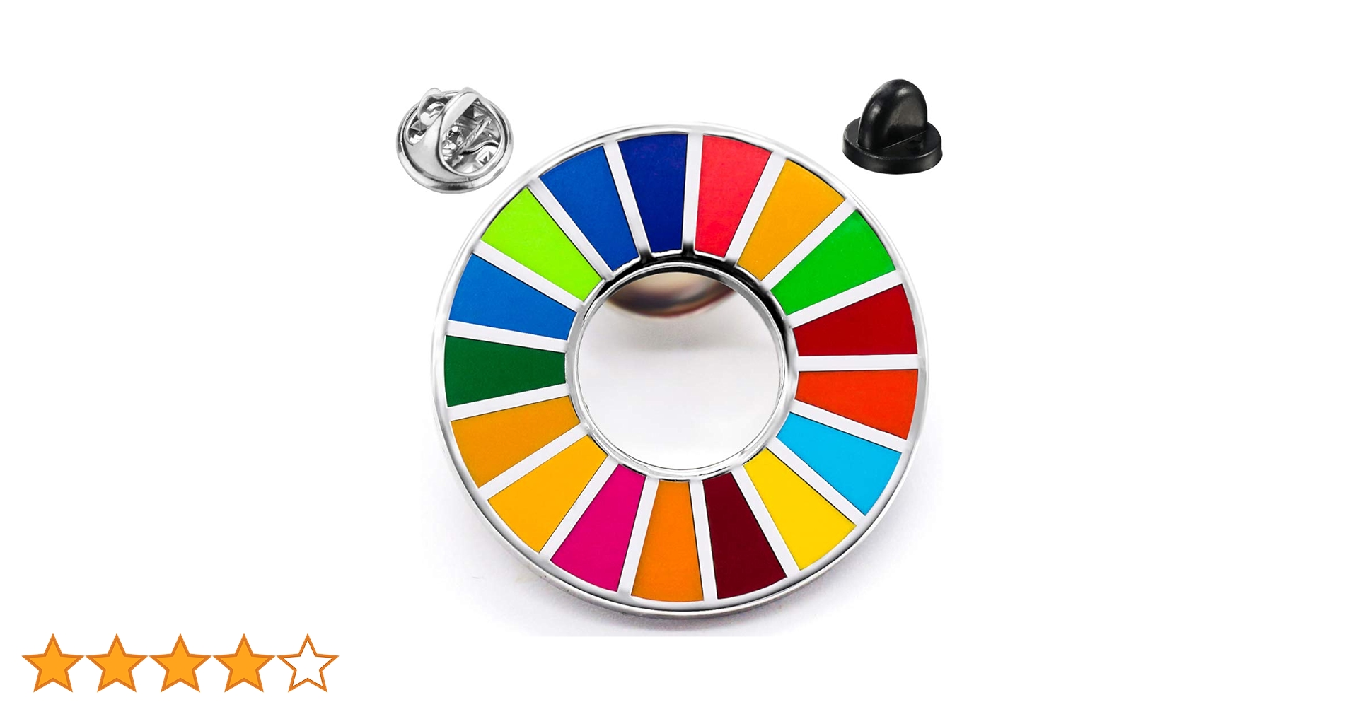 SDGs ピンバッジ　17色フルセット　限定ポストカード　冊子付き SDGs ピンバッジ 17色フルセット 限定ポストカード 冊子付き
